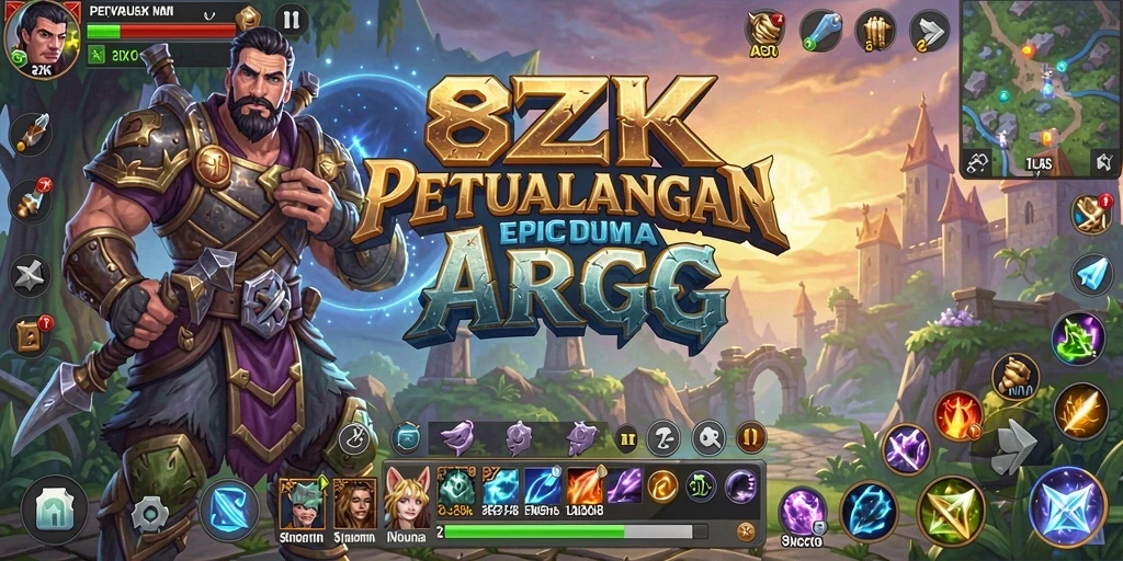 Tampilan gameplay menarik dari 8ZK dalam petualangan ARPG.