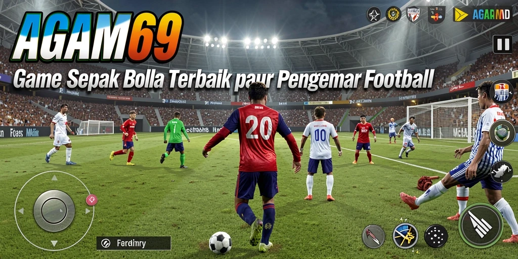 Tampilan aksi mendebarkan di AGAM69 saat bermain sepak bola.