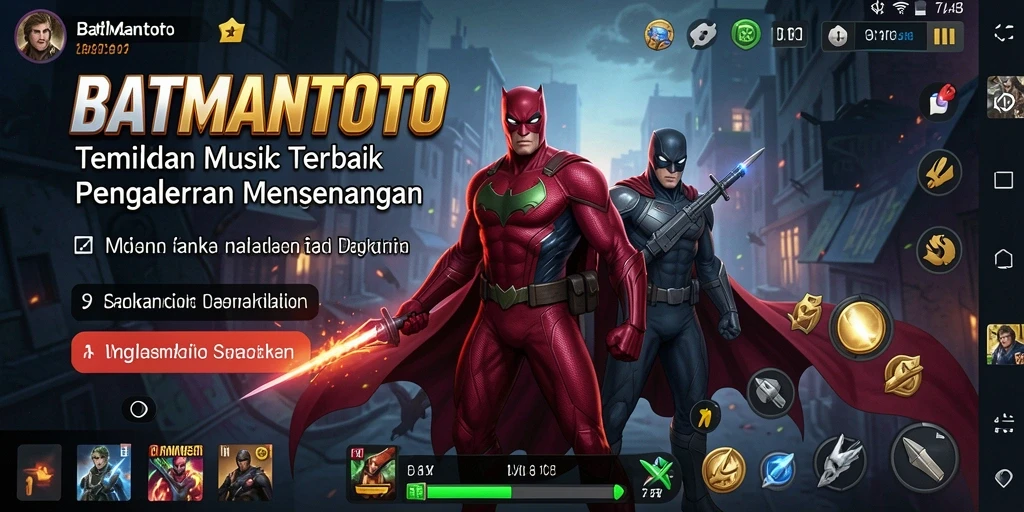 Screenshot menunjukkan gameplay seru di <strong>BATMANTOTO</strong> dengan berbagai pilihan lagu.