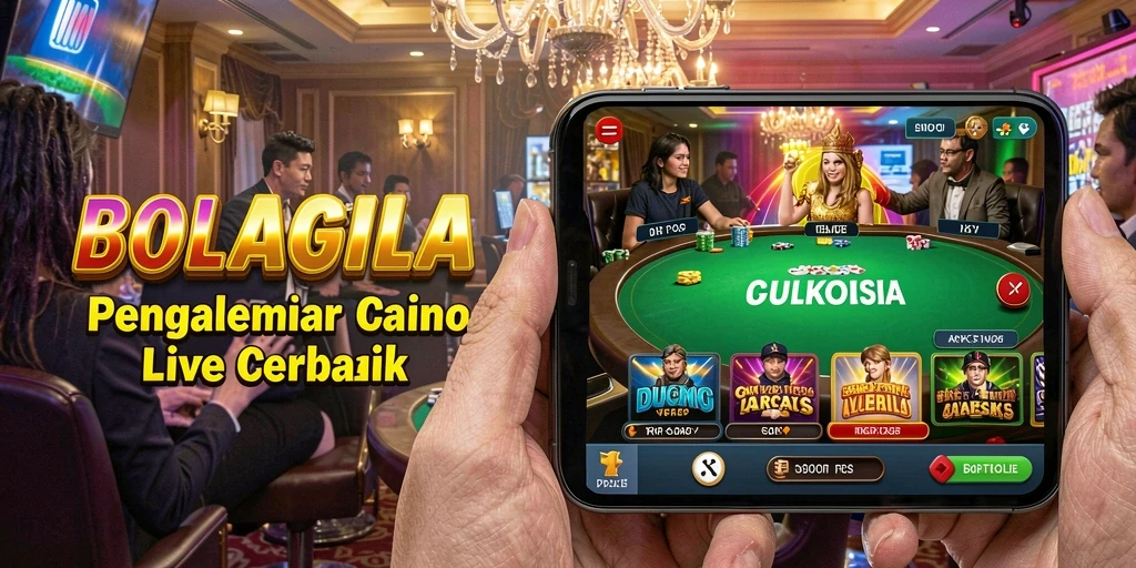 Tampilan permainan Live Casino BOLAGILA yang menegangkan dan interaktif.