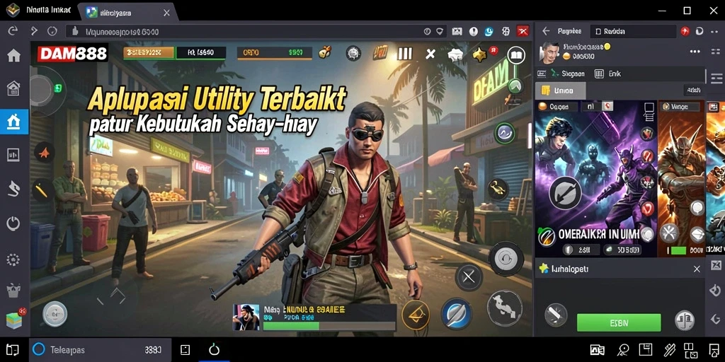 Tampilan aplikasi DAM88 yang menampilkan fitur-fitur Utility.