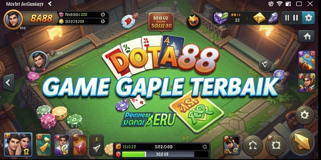 Tampilan gameplay seru DOTA88 dalam permainan Gaple.