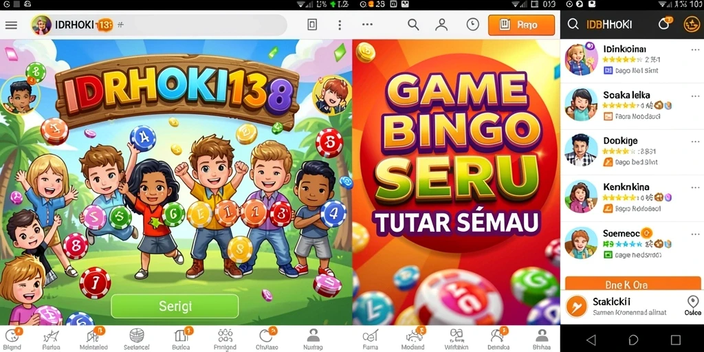 Tampilan gameplay seru dari IDRHOKI138 dengan papan Bingo menarik.