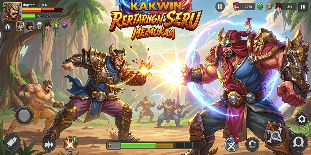 Tampilan seru pertarungan dalam KAKWIN dengan karakter beragam.