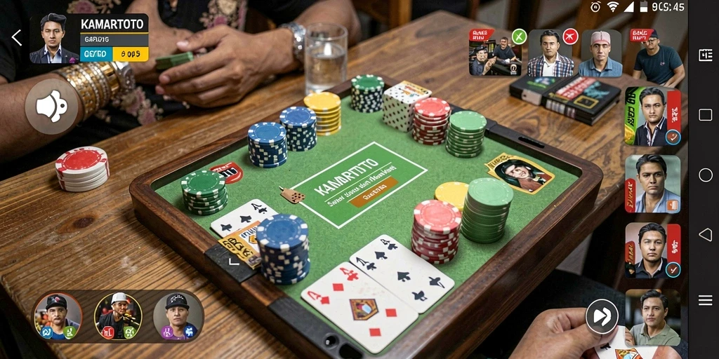 Screenshot gameplay KAMARTOTO menunjukkan keseruan bermain Gaple.