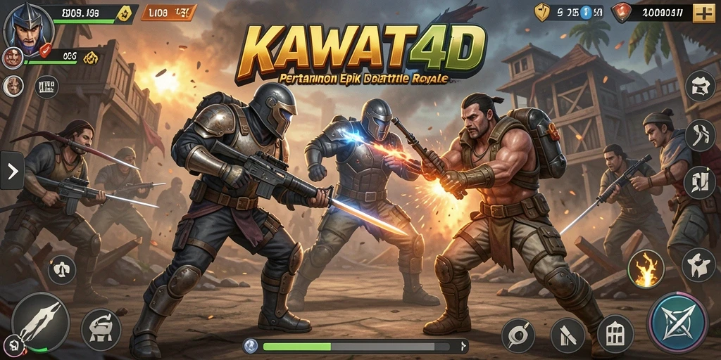 Tangkapan layar menunjukkan intensitas pertempuran di KAWAT4D.