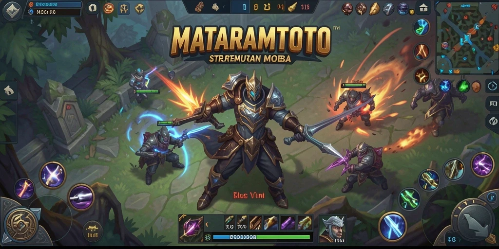Tangkapan layar dari gameplay MOBA yang intens di MATARAMTOTO.