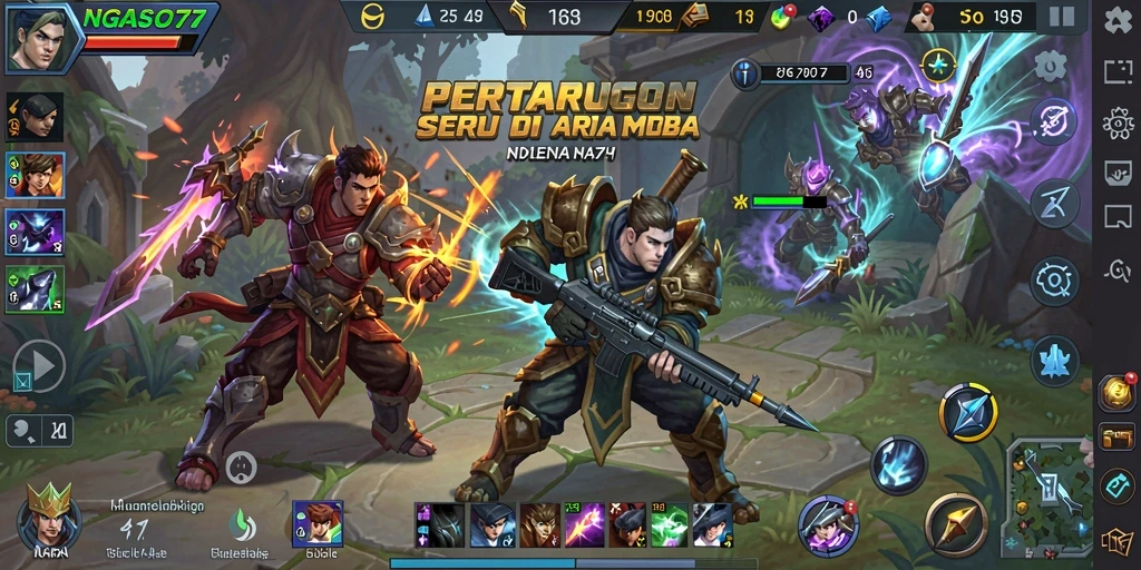Tangkapan layar gameplay seru di arena NGASO77 yang penuh aksi.