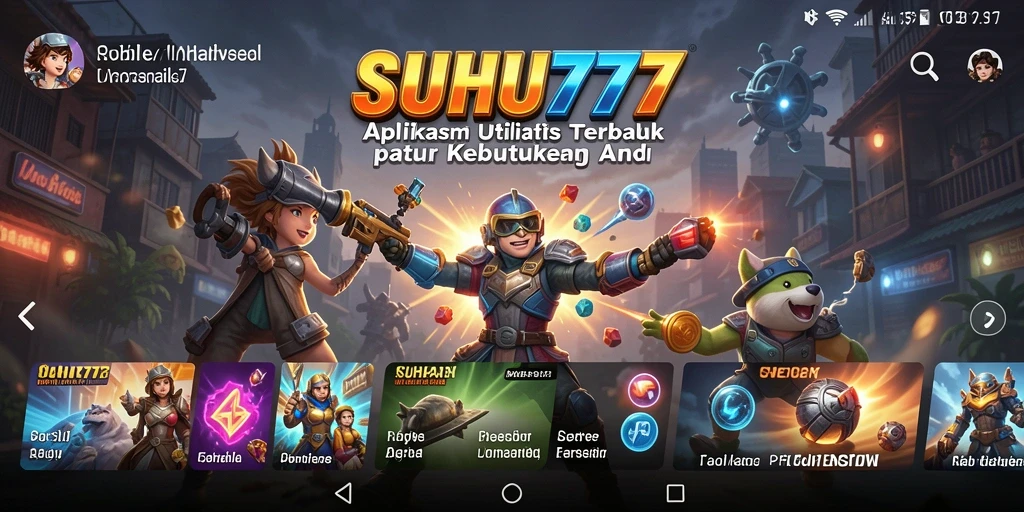Tampilan antarmuka SUHU777 yang sederhana dan fungsional.