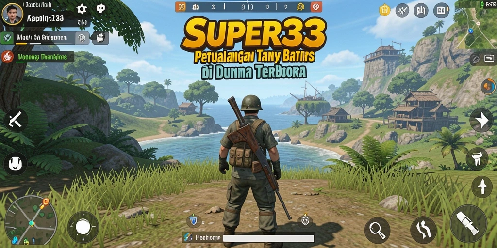 Tampilan gameplay SUPER33 yang menakjubkan dan luas dalam dunia Open World.