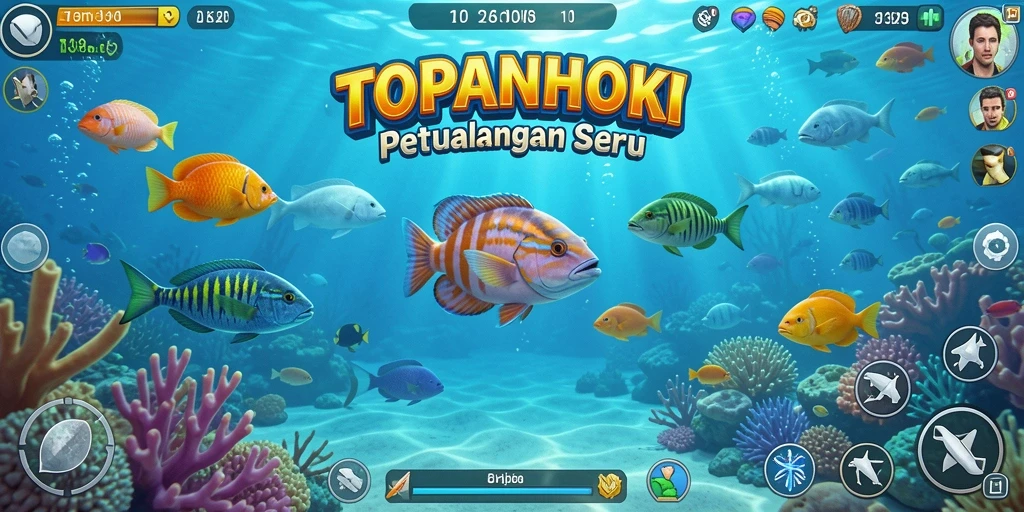 Screenshot gameplay seru Tembak Ikan di TOPANHOKI.