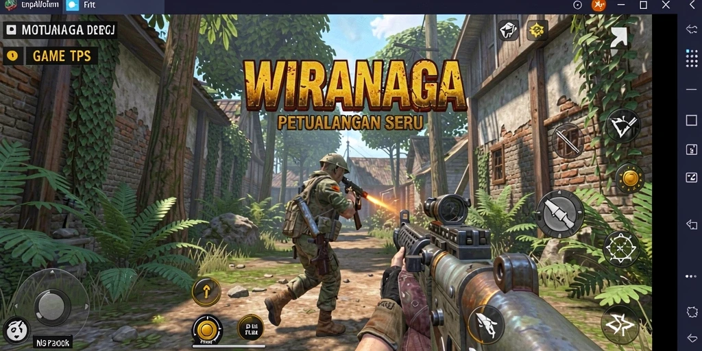 Tampilan gameplay mendebarkan di WIRANAGA dengan grafis berkualitas tinggi.
