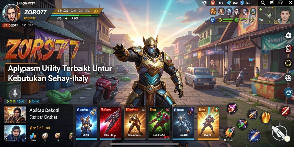 Tampilan antarmuka ZORO77 yang intuitif dan menarik.
