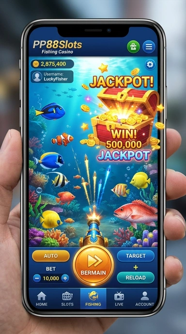 Tampilan antarmuka pengguna pp88slots yang sederhana dan intuitif.